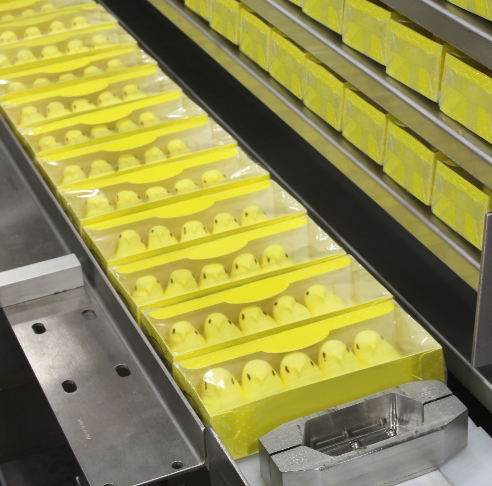 The Solution - Integrated Case Packing, Accumulation, Inspection, & Palletizing System for Peeps