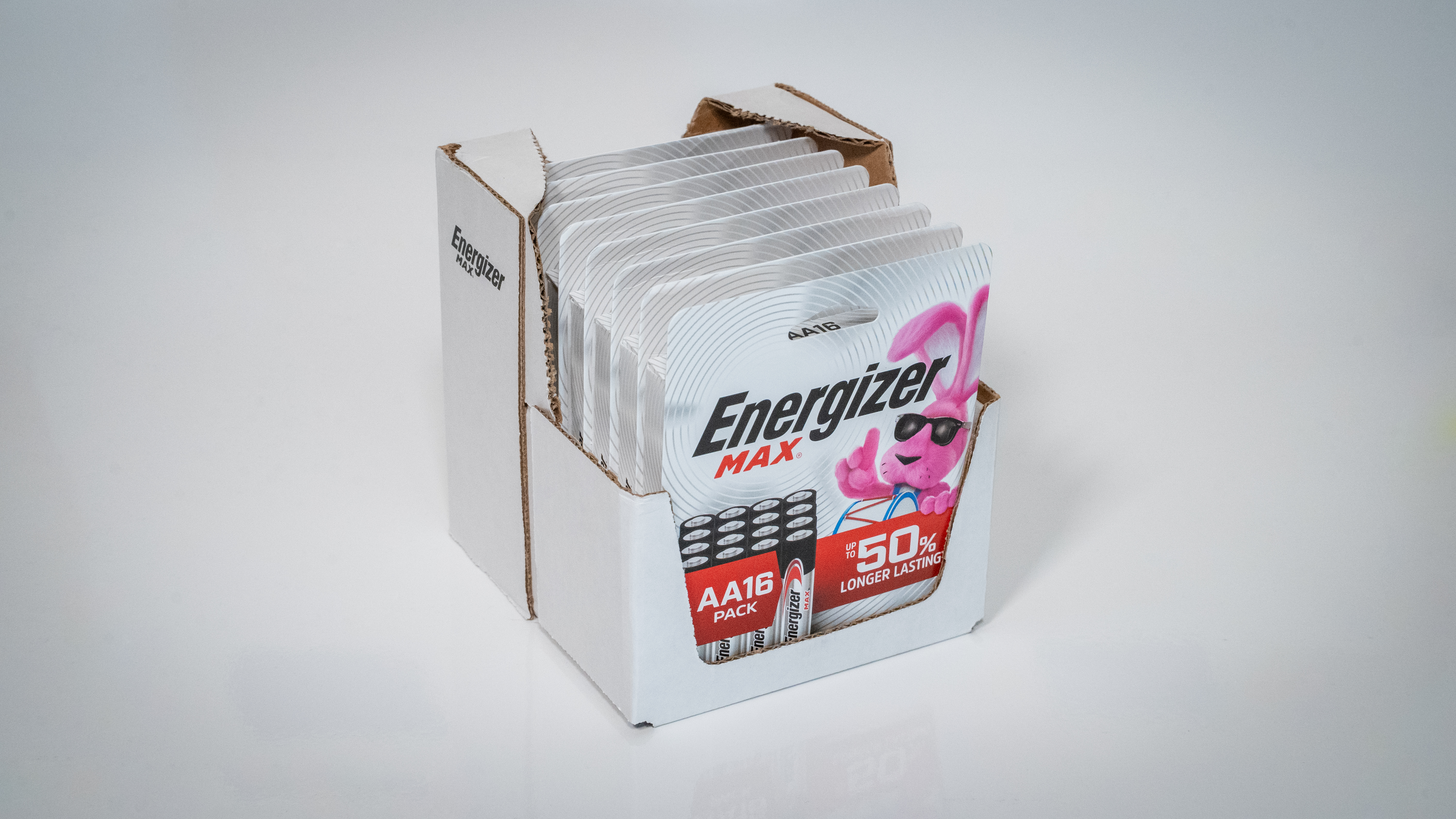 Next generation of VersaCase™ named VersaCase™ Grip. The image shows Energizer battery packaging.