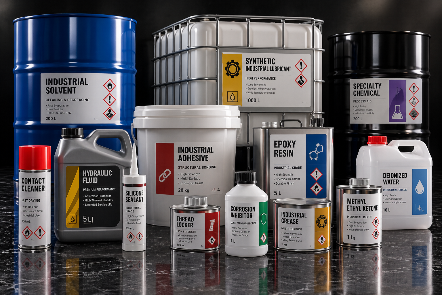 Industrial Chemical Packaging Display