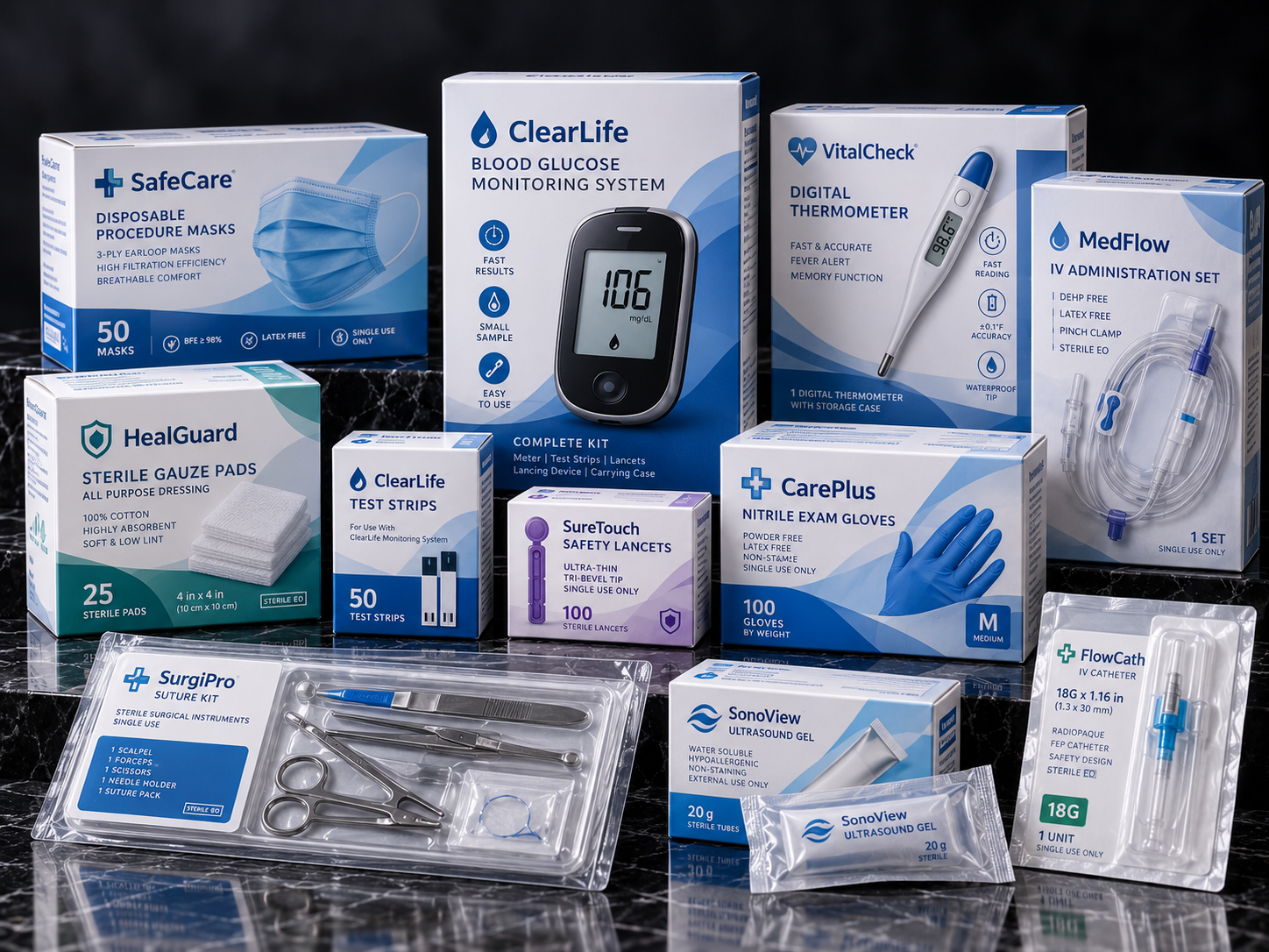 Medical Supplies Catalog Still Life