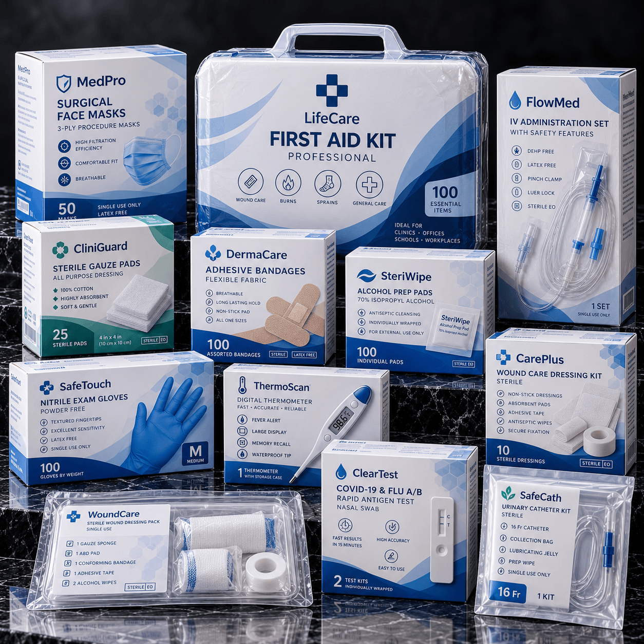 Professional Medical Supplies Display